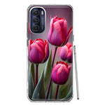 Motorola Moto G Stylus 4G 2022 Pink Tulip Flowers Floral Hybrid Protective Phone Case Cover