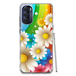 Motorola Moto G Stylus 5G 2022 Colorful Rainbow Daisies Blue Pink White Green Double Layer Phone Case Cover