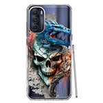 Motorola Moto G Stylus 5G 2022 Fantasy Blue Dragon Dream Skull Double Layer Phone Case Cover