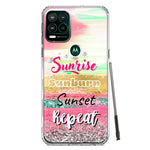 Motorola Moto G Stylus 5G 2021 Summer Brush Strokes Sunrise Sunburn Sunset Repeat Hybrid Protective Phone Case Cover