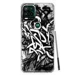 Motorola Moto G Stylus 5G 2021 Black White Urban Graffiti Hybrid Protective Phone Case Cover