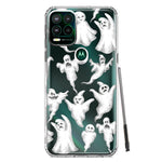 Motorola Moto G Stylus 5G 2021 Cute Halloween Spooky Floating Ghosts Horror Scary Hybrid Protective Phone Case Cover