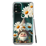 Motorola Moto G Stylus 5G 2021 Cute Gnome White Daisy Flowers Floral Hybrid Protective Phone Case Cover