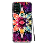 Motorola Moto G Stylus 5G 2021 Mandala Geometry Abstract Star Pattern Hybrid Protective Phone Case Cover