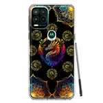 Motorola Moto G Stylus 5G 2021 Mandala Geometry Abstract Dragon Pattern Hybrid Protective Phone Case Cover