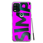 Motorola Moto G Stylus 5G 2021 Hot Pink Clear Funny Text Quote Simp Hybrid Protective Phone Case Cover