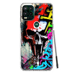 Motorola Moto G Stylus 5G 2021 Skull Face Graffiti Painting Art Hybrid Protective Phone Case Cover