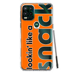 Motorola Moto G Stylus 5G 2021 Orange Clear Funny Text Quote Snack Hybrid Protective Phone Case Cover
