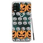 Motorola Moto G Stylus 5G 2021 Halloween Spooky Horror Scary Jack O Lantern Pumpkins Hybrid Protective Phone Case Cover