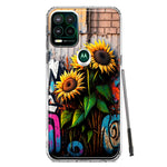 Motorola Moto G Stylus 5G 2021 Sunflowers Graffiti Painting Art Hybrid Protective Phone Case Cover