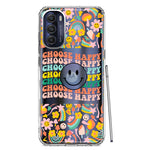 Motorola Moto G Stylus 4G 2022 Choose Happy Smiley Face Retro Vintage Groovy 70s Style Hybrid Protective Phone Case Cover