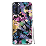 Motorola Moto G Stylus 4G 2022 Zebra Stripes Tropical Flowers Purple Blue Summer Vibes Hybrid Protective Phone Case Cover