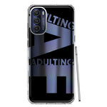 Motorola Moto G Stylus 5G 2022 Black Clear Funny Text Quote Adulting AF Hybrid Protective Phone Case Cover