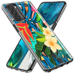 Motorola Moto G Stylus 4G 2022 Blue Monstera Pothos Tropical Floral Summer Flowers Hybrid Protective Phone Case Cover