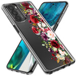 Motorola Moto G Stylus 5G 2021 Red Summer Watercolor Floral Bouquets Ruby Flowers Hybrid Protective Phone Case Cover