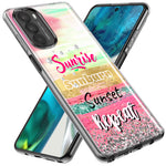 Motorola Moto G Power 2021 Summer Brush Strokes Sunrise Sunburn Sunset Repeat Hybrid Protective Phone Case Cover