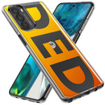 Motorola Moto G Play 2021 Orange Yellow Clear Funny Text Quote Ded Hybrid Protective Phone Case Cover