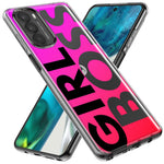 Motorola Moto One 5G Pink Clear Funny Text Quote Girl Boss Hybrid Protective Phone Case Cover