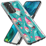 Motorola Moto G Stylus 4G 2022 Turquoise Pink Hearts Gnomes Hybrid Protective Phone Case Cover