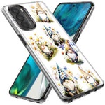 Motorola Moto G Stylus 4G 2022 Cute White Blue Daisies Gnomes Hybrid Protective Phone Case Cover