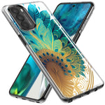 Motorola Moto G Play 2021 Mandala Geometry Abstract Peacock Feather Pattern Hybrid Protective Phone Case Cover