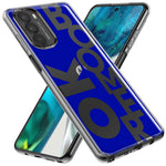 Motorola Moto G Stylus 5G 2021 Blue Clear Funny Text Quote Ok Boomer Hybrid Protective Phone Case Cover