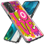 Motorola Moto G Stylus 5G 2021 Pink Daisy Love Graffiti Painting Art Hybrid Protective Phone Case Cover