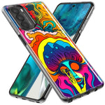 Motorola Moto G Stylus 4G 2021 Neon Rainbow Psychedelic Trippy Hippie Big Brain Hybrid Protective Phone Case Cover