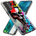 Motorola Moto G Power 2021 Skull Face Graffiti Painting Art Hybrid Protective Phone Case Cover