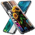 Motorola Moto One 5G Ace Sunflowers Graffiti Painting Art Hybrid Protective Phone Case Cover