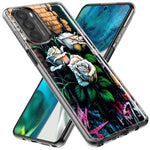 Motorola Moto G Power 2021 White Roses Graffiti Wall Art Painting Hybrid Protective Phone Case Cover