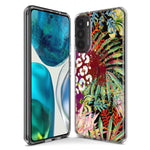 Motorola G Power 2020 Leopard Tropical Flowers Vacation Dreams Hibiscus Floral Hybrid Protective Phone Case Cover