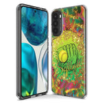 Motorola Moto G Stylus 2020 Love Softball Girls Glove Green Tie Dye Swirl Paint Hybrid Protective Phone Case Cover