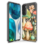 Motorola Moto G Play 2023 Fairytale Watercolor Mushrooms Pastel Spring Flowers Floral Hybrid Protective Phone Case Cover