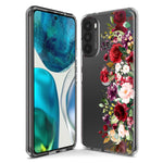 Motorola Moto G Stylus 5G 2023 Red Summer Watercolor Floral Bouquets Ruby Flowers Hybrid Protective Phone Case Cover