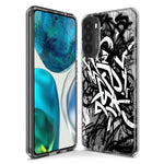 Motorola Moto G Play 2023 Black White Urban Graffiti Hybrid Protective Phone Case Cover