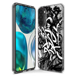 Motorola Moto G Stylus 4G 2022 Black White Urban Graffiti Hybrid Protective Phone Case Cover