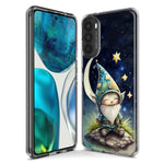 Motorola Moto G Stylus 5G 2023 Stars Moon Starry Night Space Gnome Hybrid Protective Phone Case Cover