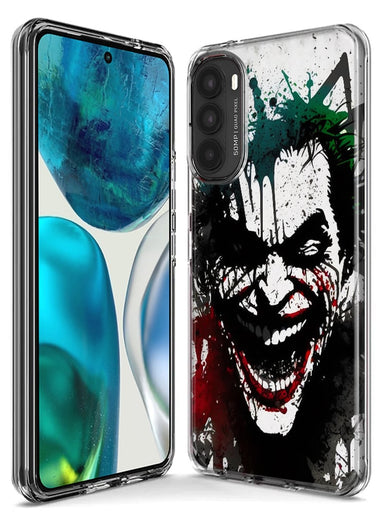 Motorola Moto G Stylus 5G 2021 Laughing Joker Painting Graffiti Hybrid Protective Phone Case Cover