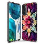 Motorola Moto G Power 2023 Mandala Geometry Abstract Star Pattern Hybrid Protective Phone Case Cover