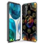 Motorola Moto G Stylus 5G 2021 Mandala Geometry Abstract Dragon Pattern Hybrid Protective Phone Case Cover