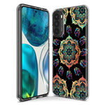 Motorola Moto G Stylus 4G 2021 Mandala Geometry Abstract Elephant Pattern Hybrid Protective Phone Case Cover