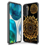 Motorola Moto G Power 2021 Mandala Geometry Abstract Sunflowers Pattern Hybrid Protective Phone Case Cover