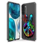 Motorola Moto G Stylus 5G 2022 Peace Graffiti Painting Art Hybrid Protective Phone Case Cover