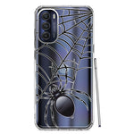 Motorola Moto G Stylus 4G 2022 Creepy Black Spider Web Halloween Horror Spooky Hybrid Protective Phone Case Cover