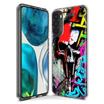 Motorola Moto G Stylus 5G 2022 Skull Face Graffiti Painting Art Hybrid Protective Phone Case Cover