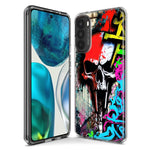 Motorola Moto One 5G Ace Skull Face Graffiti Painting Art Hybrid Protective Phone Case Cover