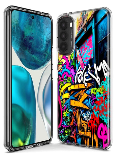 Motorola Moto G Power 2021 Urban Graffiti Street Art Painting Hybrid Protective Phone Case Cover