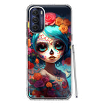 Motorola Moto G Stylus 4G 2022 Halloween Spooky Colorful Day of the Dead Skull Girl Hybrid Protective Phone Case Cover