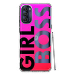 Motorola Moto G Stylus 5G 2022 Pink Clear Funny Text Quote Girl Boss Hybrid Protective Phone Case Cover